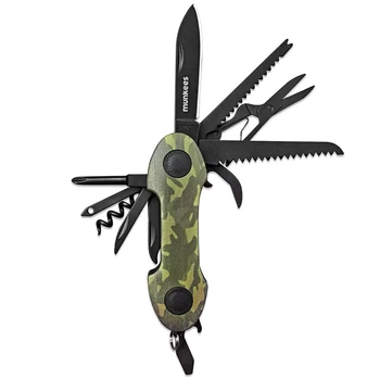 Брелок-мультиинструмент Munkees Pocket Knife Camo green (2579-GR)