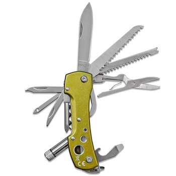 Брелок-мультиинструмент Munkees Pocket Knife Led green (2581-GR)