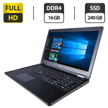 Ноутбук Dell Latitude 5580 / 15.6" (1920x1080) TN / Intel Core i5-6300U (2 (4) ядра по 2.4 - 3.0 GHz) / 16 GB DDR4 / 240 GB SSD / Intel HD Graphics 520 / WebCam б/у