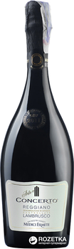 Вино ігристе Medici Ermete Concerto Lambrusco Reggiano червоне сухе 0.75 л 11.5% (8004810554083)