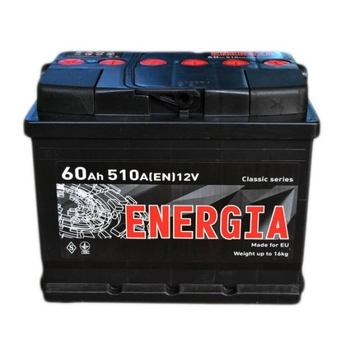 Акумулятор автомобільний 60ач 510а "+" зліва Energia, 22387