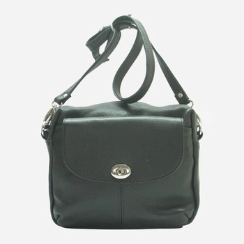Сумка крос-боді через плече жіноча з натуральної шкіри середня ARTiS Bags 918703 Чорна (6501098343)