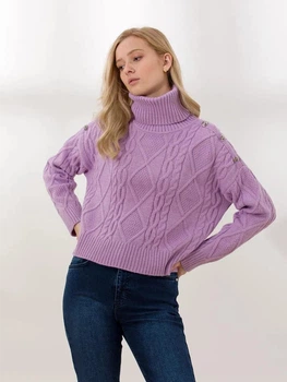 Свитер вязаный оверсайз женский Pierre Cardin G022SZ0TK-000-1520196(lila) L Сиреневый (8682734181778)