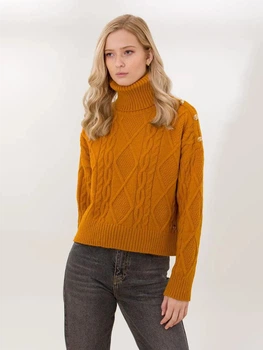 Свитер вязаный оверсайз женский Pierre Cardin G022SZ0TK-000-1520196(hardal) M Горчичный (8682734181716)