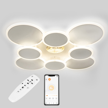 Потолочная LED люстра, светильник светодиодный Sunlight 5890/4+4