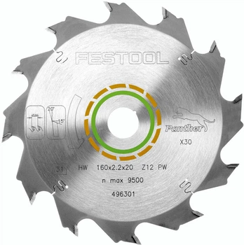 Диск пильный WOOD RIP CUT HW 160x2.2x20 PW12 Festool 496301
