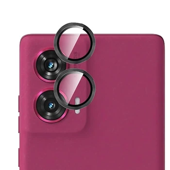 Защитное стекло с рамкой CD Pattern на заднюю камеру для Motorola Edge 50 Fusion black