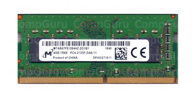 Оперативна пам'ять для ноутбука Micron DDR4 4GB 2133MHz SO-DIMM 1Rx8 PC4-2133P (MTA8ATF51264HZ-2G1B1)