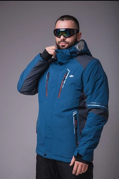 Горнолыжная мужская куртка батал Master Case синяя 4XL -