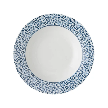 Тарілка глибока порцеляновий Laura Ashley BLUEPRINT, 22 см, біла в синій дрібний квітка (178269)