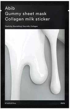 Зволожуюча тканинна маска з молочним протеїном - Abib Gummy Sheet Mask Collagen Milk Sticker 27ml (1225931-1062304617-2)