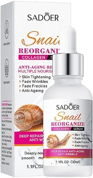 Эссенция для лица с коллагеном и экстрактом слизи улитки - Sadoer Snail Reorganize Collagen Essence 30ml (1222543-1539026844-2)