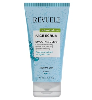 Скраб для нормальної шкіри обличчя "Гладка та чиста" - Revuele Botanical Face Scrub Smooth & Clear 150g (150g) (1220268-1260513434-2)