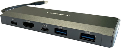 USB-хаб LC-Power LC-HUB-C-MULTI-7-M2 USB hub/M.2 SSD enclosure Black