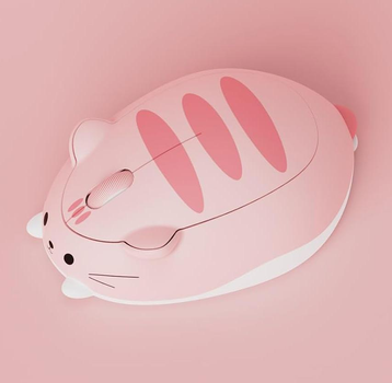 Беспроводная оптическая компьютерная мышь Striped Cat с 2.4G и 1200 DPI, розовая "G" (92793574)