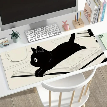 Игровая поверхность Cat большой коврик для мыши, 30x60 см, черный (92768692)