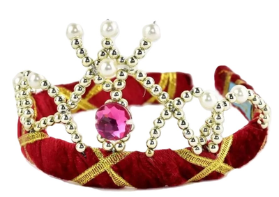 Діадема принцеси Den Goda Fen Velvet Princess Tiara 14 см червона (7300009025343)