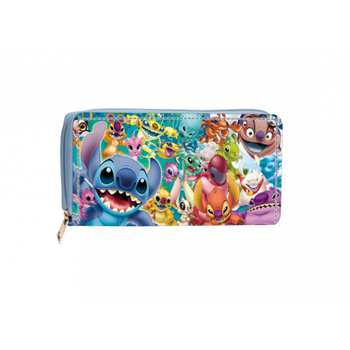 Кошелек бумажник на молнии детский Стич 19 *10 см Stich Синий Disney м/ф “Лило и Стич” 4 отделения (ММ) 33565