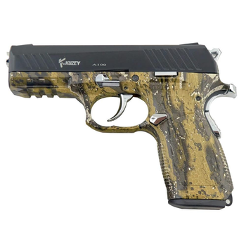 Сигнально-стартовый пистолет KUZEY A-100-5, 18+1/9 mm (Black/Camo Grips)