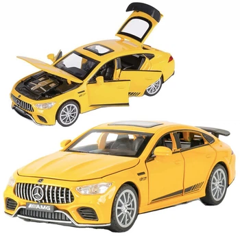 Машинка Mercedes-Benz GT63 игрушка металлическая моделька коллекционная 15 см Желтый (8162797)