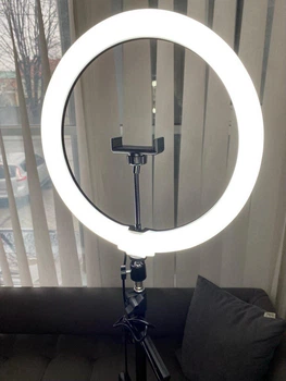 Кольцевая LED лампа Ring Fill Light 33 см на штативе (2м) с держателем для телефона, лампа блогера, Лед лампа для съемки