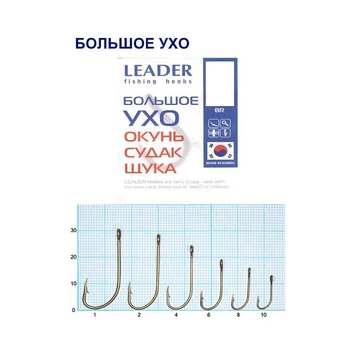 Гачок Leader Велике Вухо № 1/0 (4 hooks)
