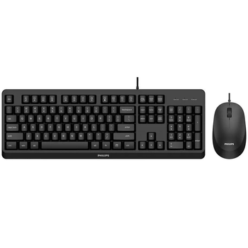 Комплект дротовий Philips 6207 (клавіатура + мишка) UA чорний (SPT6207BL/00)