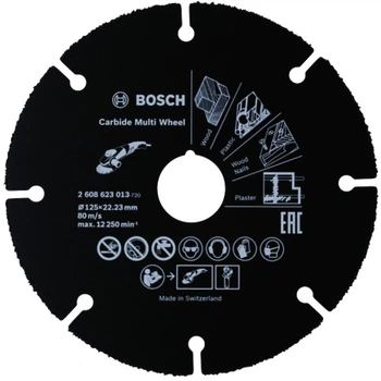 Мультифункціональний твердосплавний диск Bosch 125 мм (2608623013)