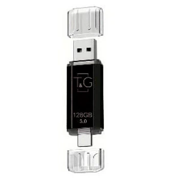Флеш пам'ять TG 009 128gb USB3.0/Type-C універсальний T&G накопичувач/флешка для зберігання, перенесення та обміну даними Чорний