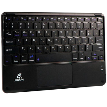 Клавіатура бездротова Jeqang JB-380 V5.0/Type-C Ukr/Ru/En для Windows/Mac/Android/iOS Чорний