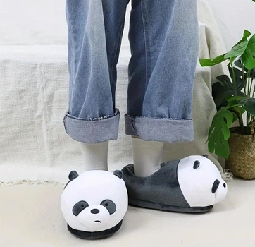 Тапочки Кігурумі іграшки Kigurumi Панда Плюшеві Чоловічі Чорний 36-43 (М753018)