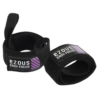 Бинты кистевые для жима Ezous Lifting Wraps Черный (70х3.6см / 2 шт) (C-01)