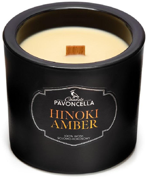 Соєва свічка Pavoncella Hinoki Amber Чорна 170 г (5905711530448)