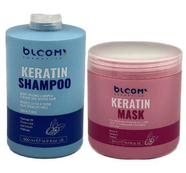 Комплект для домашнього догляду BLOOM Keratin Shampoo 500 ml + Keratin Mask 500 ml