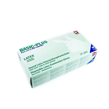 Перчатки UNEX латексные с тальком BASIC PLUS M 100шт (01012-M) (0133866)