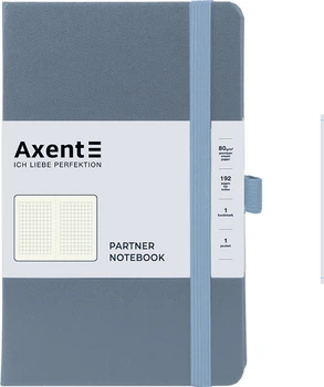 Книга записна Axent Partner 125x195 мм 96 аркушів у клітинку Сіра (8201-62-A)