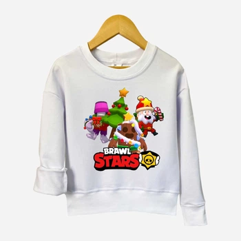 Детский свитшот новогодний для мальчика Спиногрыз Brawl Stars 10-00812 116-122 см Белый (ROZ6501097924)