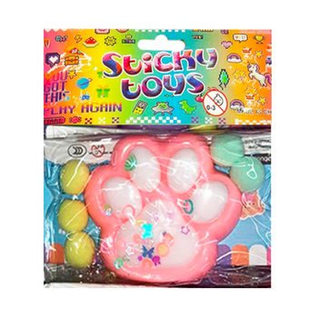 Іграшка-антистрес Таба сквіші Лапка рожева з блискітками Squeeze Toys
