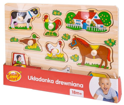 Układanka drewniana Smily Play drewniana Farma (5905375835989)