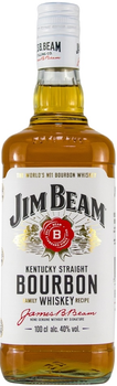 Віскі Jim Beam White 4 роки витримки 1 л 40% (5010196092142_080686001201)