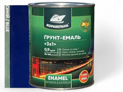 Грунт-эмаль 3 в 1 Корабельная 0,9 кг синяя