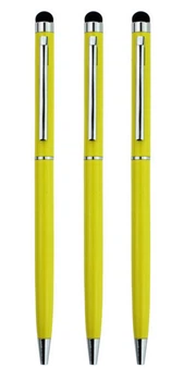 Стилус с шариковой ручкой S0536 для емкостных экранов комплект 3 шт Yellow
