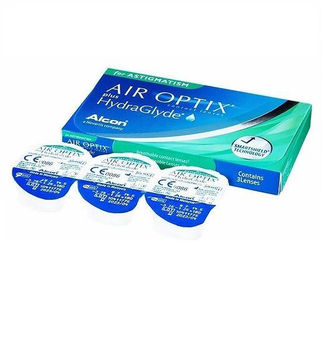 Контактные линзы Alcon AirOptix plus HydraGlyde for Astigmatism на 1 месяц -9/5/ -1.25/80 3 шт.