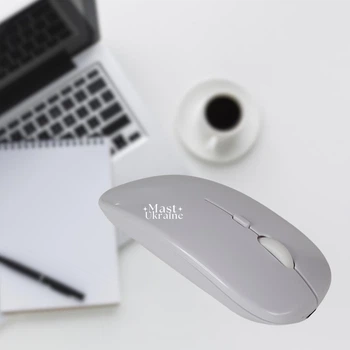 Беспроводная Bluetooth мышь для ноутбука с эргономичным дизайном DL-15M-White