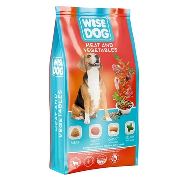 Сухой корм Wise Dog Meat and Vegetebles для взрослых собак с мясом и овощами 500г