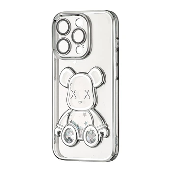 Чохол Shining Bear Case Protected Camera iPhone 15 Pro Silver