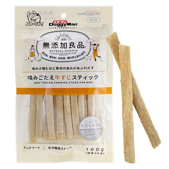 Жувальні ласощі для собак doggyman beef tendon sticks яловиче сухожилля 20 шт. в пакунку
