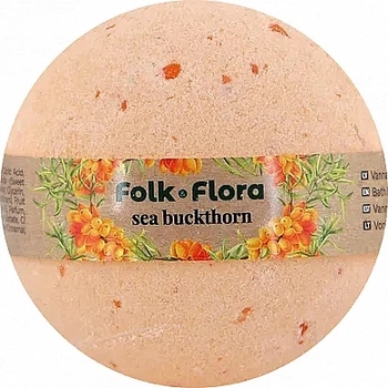 Бомбочка для ванны "Облепиха" - Folk&Flora Bath Bombs 130g (130g) (1160158-1547783-2)