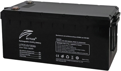Аккумуляторная батарея Ritar LiFePo4 25.6V 100Ah G1