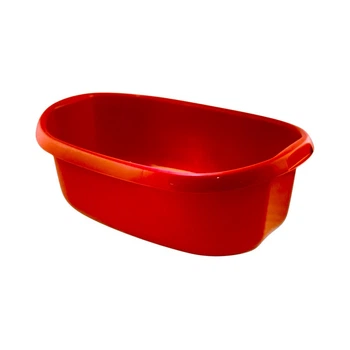 Миска пластиковая 20л овальная (красный) таз Lamela L268-01